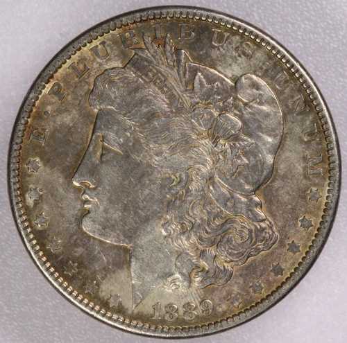 1889年 1ドル モルガン銀貨 - AU/トーン