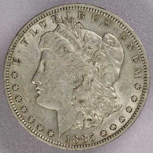 1885-P 1ドル モルガン銀貨 - AU/UNC