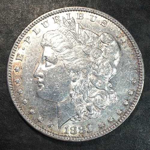 1881年 モルガン銀貨 - クリーニング済み - 高品質スキャン #Q595