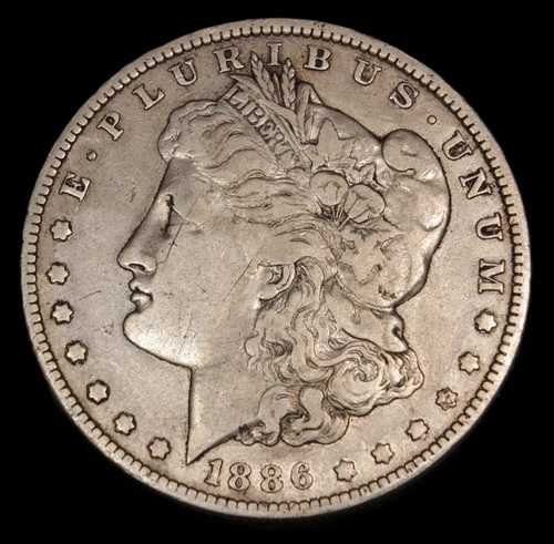 1886 O AU モルガン銀貨/ XF 詳細 - SVN654