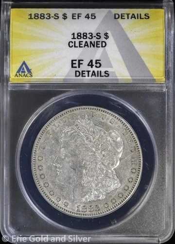 1883-S 1ドル モルガン銀貨 ANACS EF 45 詳細 | XF