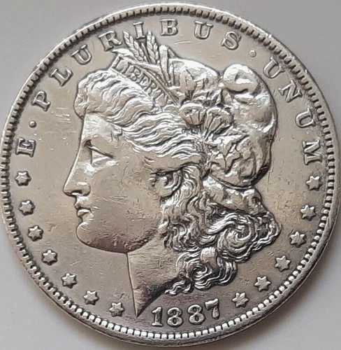 1887年フィラデルフィア造幣局発行のモルガン銀貨 -流通品 39,325円