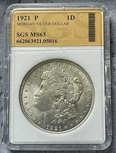1921年 P モーガン シルバー ダラー $1 高品位コレクターズコイン