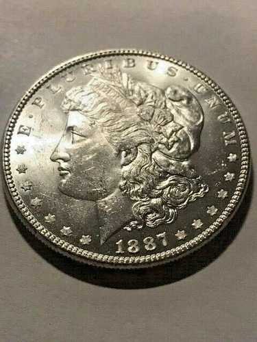 1887-P モルガン銀貨 Unc++ #16443