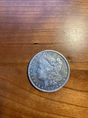 1891-O モーガン銀貨、状態良好。