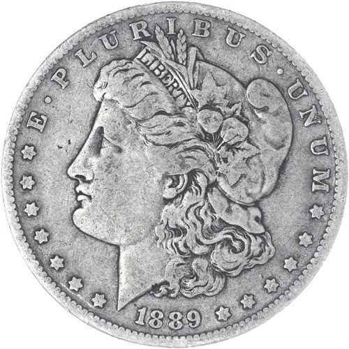 1889 O モーガン シルバー ダラー ファイン FN 写真参照 C437