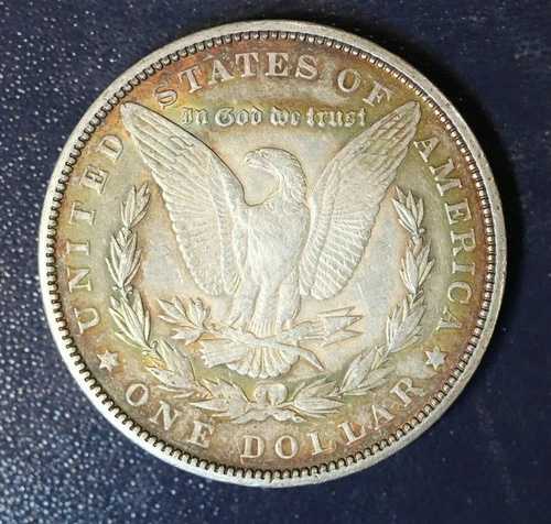 1900-P モルガン銀貨 - 裏面「ブルズアイ・トーニング!!!」 - L1D43