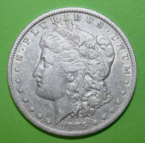 S4 - アメリカ合衆国 1ドル モルガン・ダラー 1885-O ほぼ未使用銀貨