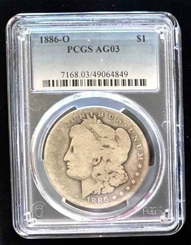 ? 1886-O モルガン シルバー ダラー PCGS AG03 セミレアグレード コイン 90% シルバー