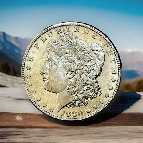 1880年 S モーガン銀貨 1ドル ブリリアント 未流通 BU 90% 銀