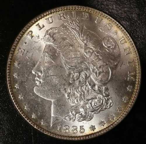 1885年 P モルガン銀貨 BU MS BenL1I