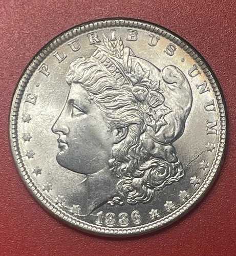 1886 年 P モーガン シルバー ダラー、ジェム チョイス、未流通。