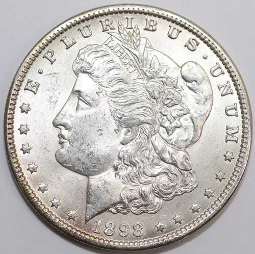 1898 O $1 モーガン シルバー ダラー コイン - GEM BU Unc - 見た目も美しい - 画像の通り!