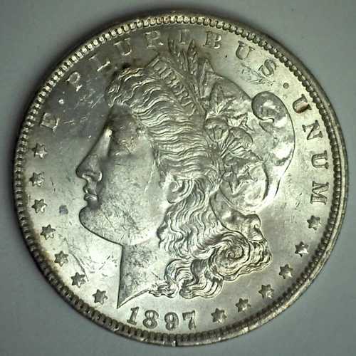 1897年 モルガン銀貨 1ドル 米国貨幣 フィラデルフィア造幣局 未流通 トーン