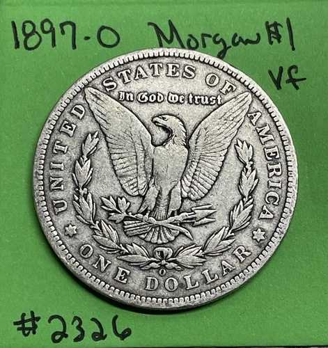 1897-O モーガン シルバー ダラー $1 VF 非常に良好なタフな日付コイン!