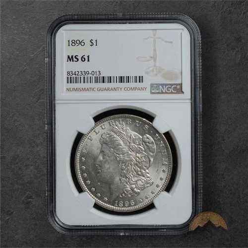 1896年 モルガン銀貨 1ドル - NGC MS61 - フィラデルフィア