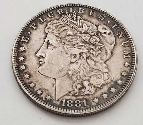 1881年モルガン・ダラー 90%銀貨 (X60)