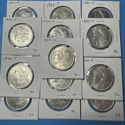 （1）ランダム年 1878-1921 ブリリアント 未流通 モルガン銀貨 UNC - BU