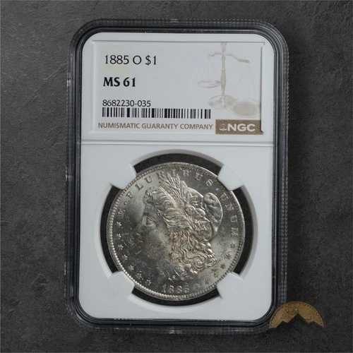 1885-O モルガン銀貨 1ドル - NGC MS61 - ニューオーリンズ