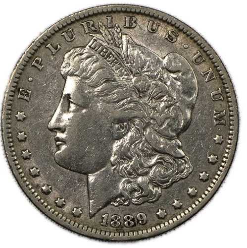 1889-O モルガン銀貨 ニューオーリンズ エクストリームファイン XF+ クリーニング済み