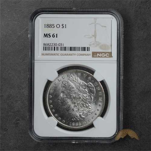1885-O モルガン銀貨 1ドル - NGC MS61 - ニューオーリンズ