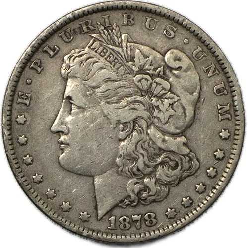 1878年 7TF モルガン銀貨 $1 非常に良好な状態 VF+ フィラデルフィア 40,040円