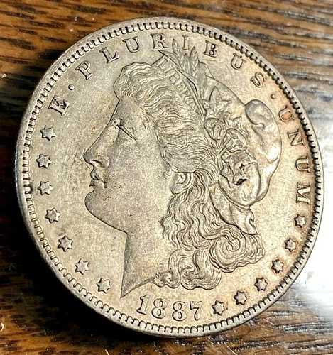 1887-O モルガン・ダラー（オリジナル、グレーシート以下、非常に良好な状態）CHRC