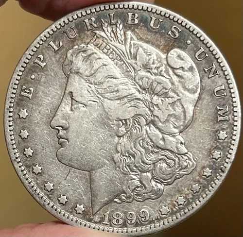 1899-S VF-XF モルガン銀貨 興味深いカラーリング 40,040円