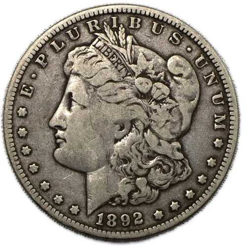 1892年 O モルガン シルバー ダラー 1ドル 非常に良好な状態 VF+ ニューオーリンズ