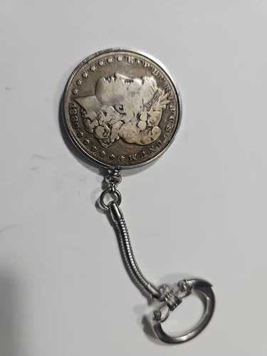 1880年代-S 米国モルガン銀貨 - キーホルダー付き Besal