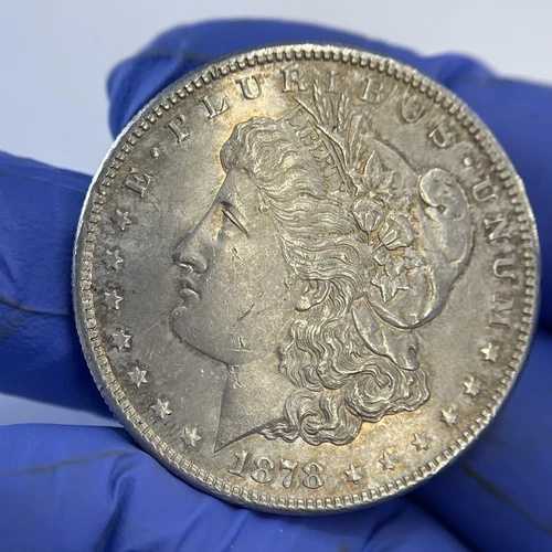 1878-S モーガン銀貨 - S字型埋め込み - AU - 81060