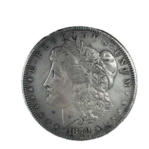 1879年 モルガン・ダラー 未使用 トーン加工 90%銀貨 1ドル 米国コイン #1097