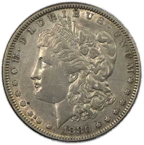 1880-P モルガン銀貨 フィラデルフィア エクストリームファイン XF+