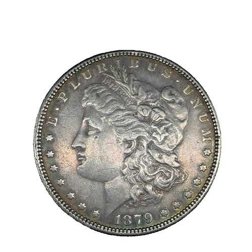 1879年 モルガン・ダラー EF - 極めて良好 - トーン加工 90% シルバー 1ドル 米国コイン # 2187