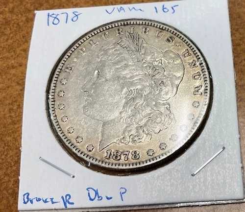 1878 7TF $1 R78 モルガン銀貨 Vam 165 broken r、double P 40,040円