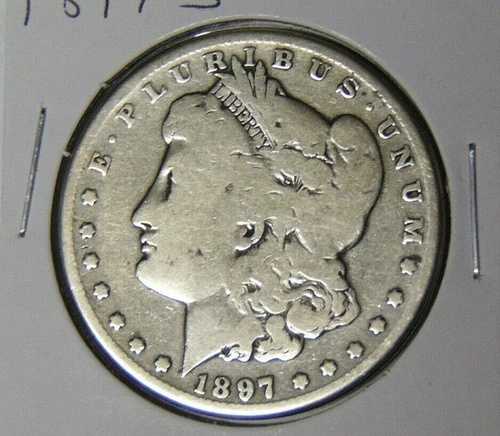 1897-S モルガン銀貨 良好な状態 サンフランシスコ造幣局 (22622)