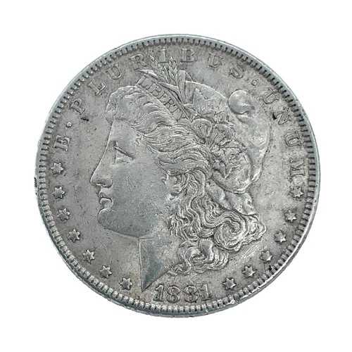 1881/1881 モルガン・ダラー ストロング・ダブル・デイト AU-UNC 90% シルバー 1 ドル US コイン # 1929
