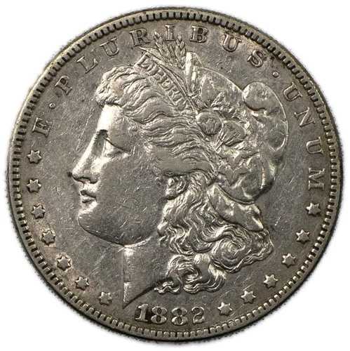 1882-P モルガン銀貨 フィラデルフィア エクストリームファイン XF+