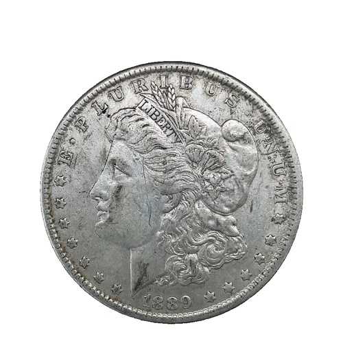 1889-O モルガン・ダラー EF-極上銀90% 1ドル米国コイン # 2256