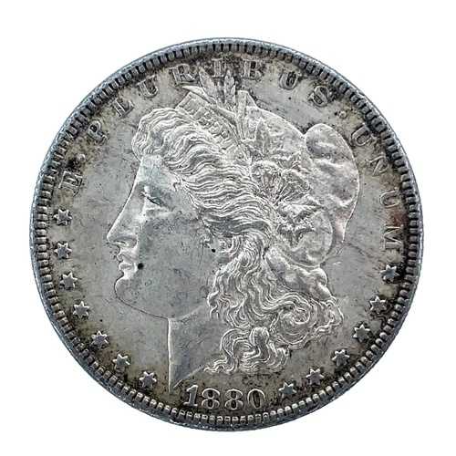 1880年 P モルガン ダラー 未流通 90% 銀貨 1ドル 米国コイン # 2120
