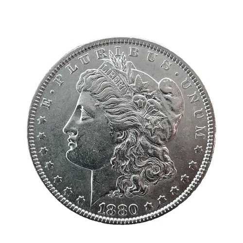 1880-P モルガン・ダラー AU-ほぼ未使用 90% 銀 1 ドル US コイン # 1912