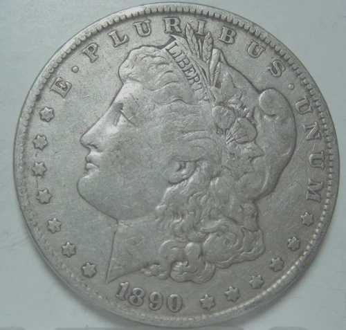 1890年 モーガン シルバードル ~VF-XF 細部まで良好、非常に良好、日付良好 *