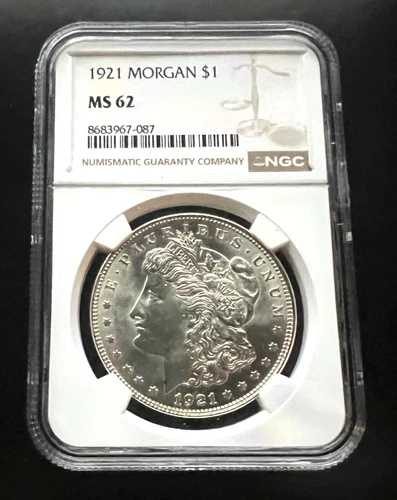 ???? *1921年 モルガン銀貨 MS62 NGC 証明書 #8683967-087 ????
