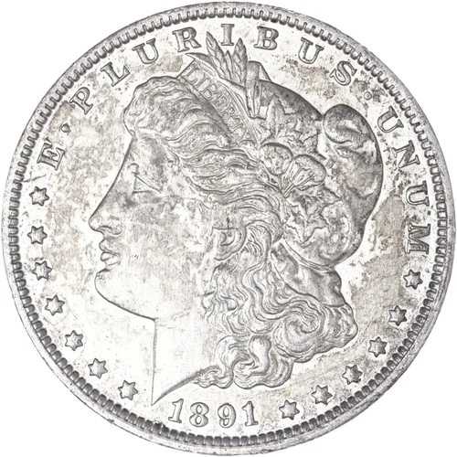 1891年 O モルガン銀貨 非常に良好な状態 VF+ 写真参照 Z156