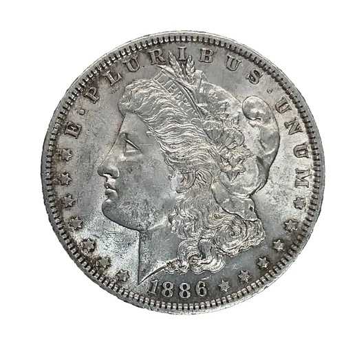 1886年 モルガン・ダラー UNC。ミントステート 90% 銀貨 1ドル 米国コイン #1378