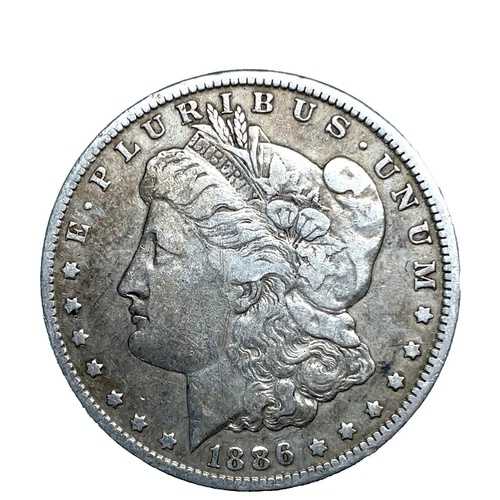 1886-O モルガン・ダラー VF - 非常に良好な 90% 銀貨 1 ドル米国コイン # 2288