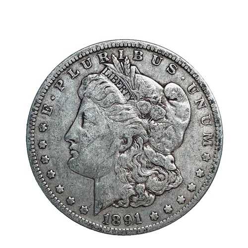 1891-O モルガン・ダラー VF-非常に良好な 90% 銀 1 ドル米国コイン # 1871