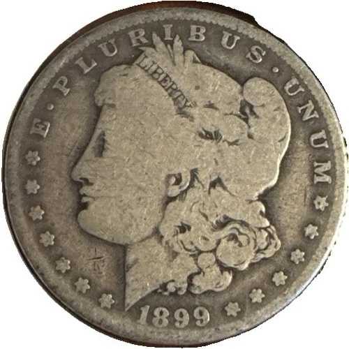 1899-O モーガン $1 ? NGC価格ガイド以下 ? 銀90% ? 状態良好 (G)