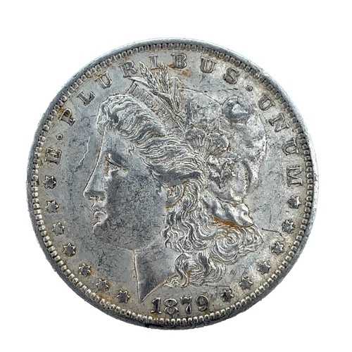 1879 O モルガン ダラー AU- 未流通 90% 銀 1 ドル US コイン # 2119