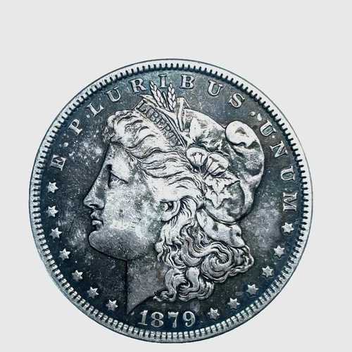 1879年 モルガン・ダラー EF - 極めて良好 - トーン加工 90% シルバー 1ドル US コイン # 2188